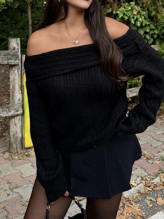 Col bateaux  sweater